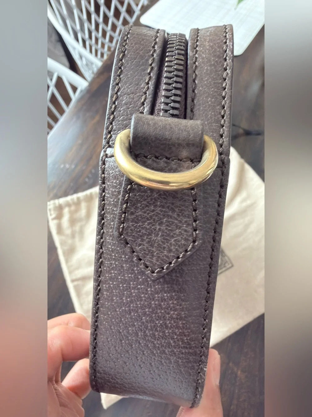 Gucci Brown GG Supreme Belt Bag with Green and Red Web Stripe
